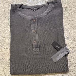 Liverpool Men's Charcoal Long Sleeve Henley
